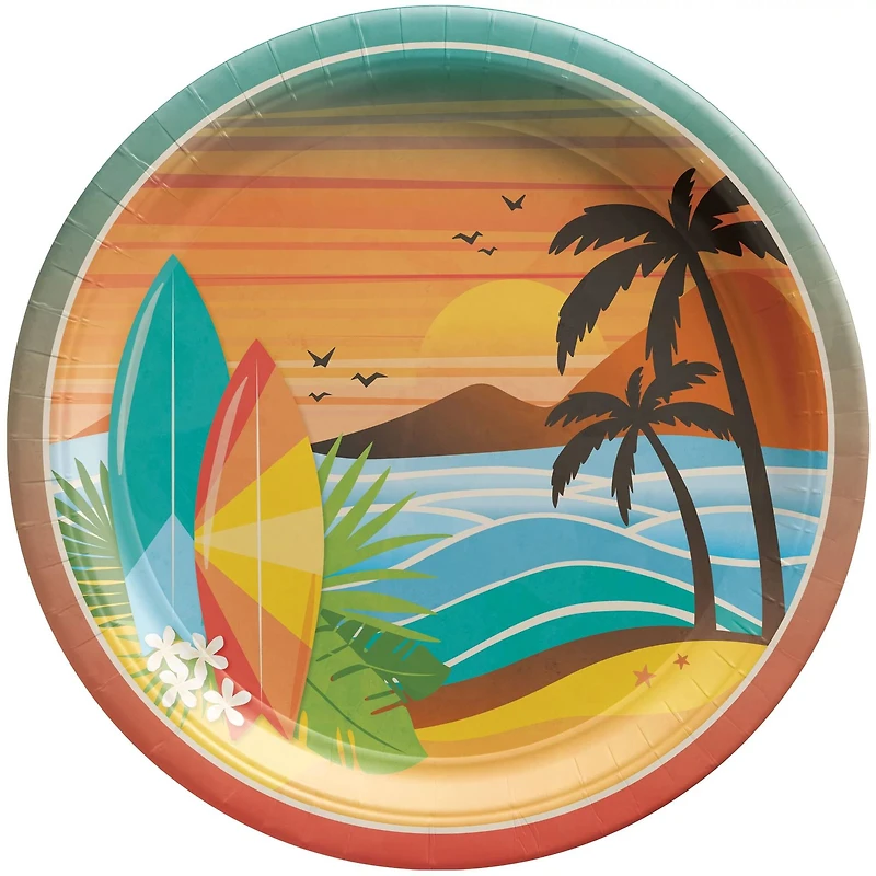8.5" Beach Life Paper Plates, 50ct.
