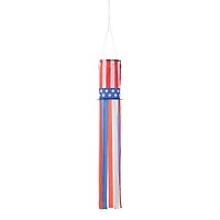 Glitzhome® 60" Patriotic Stars & Stripes Windsock