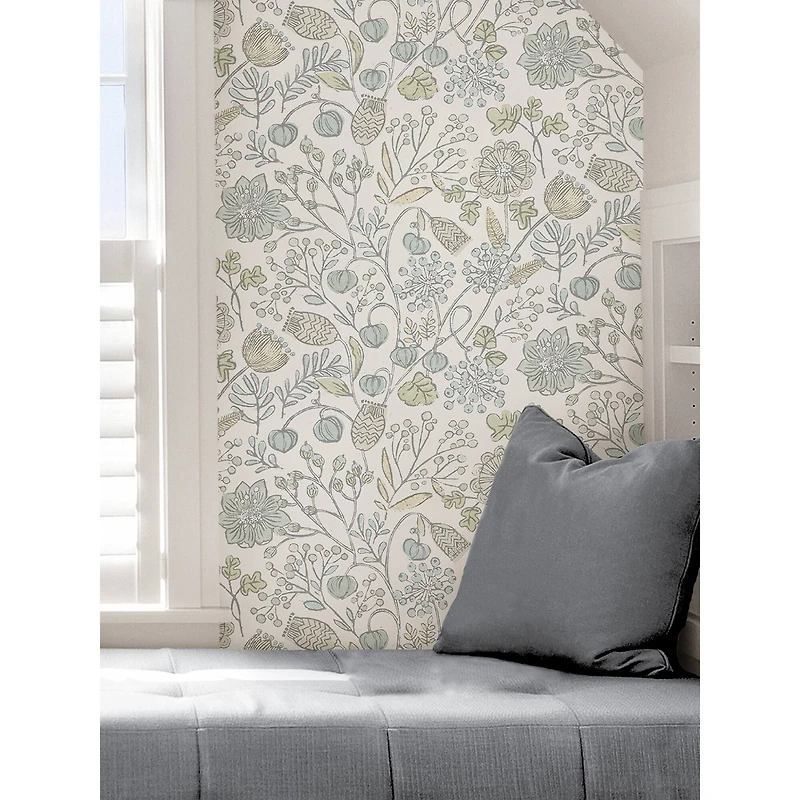 NuWallpaper Blue & Green Southern Trail Peel & Stick Wallpaper