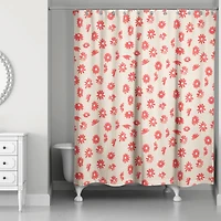Painted Orange Flowers 71" x 74" Shower Curtain