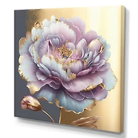 Designart 'Purple Hue Single Flower I' Floral & Botanical Canvas Wall Art
