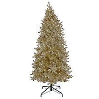 10ft. Pre-Lit Platinum Metallic Evergreen Artificial Christmas Tree