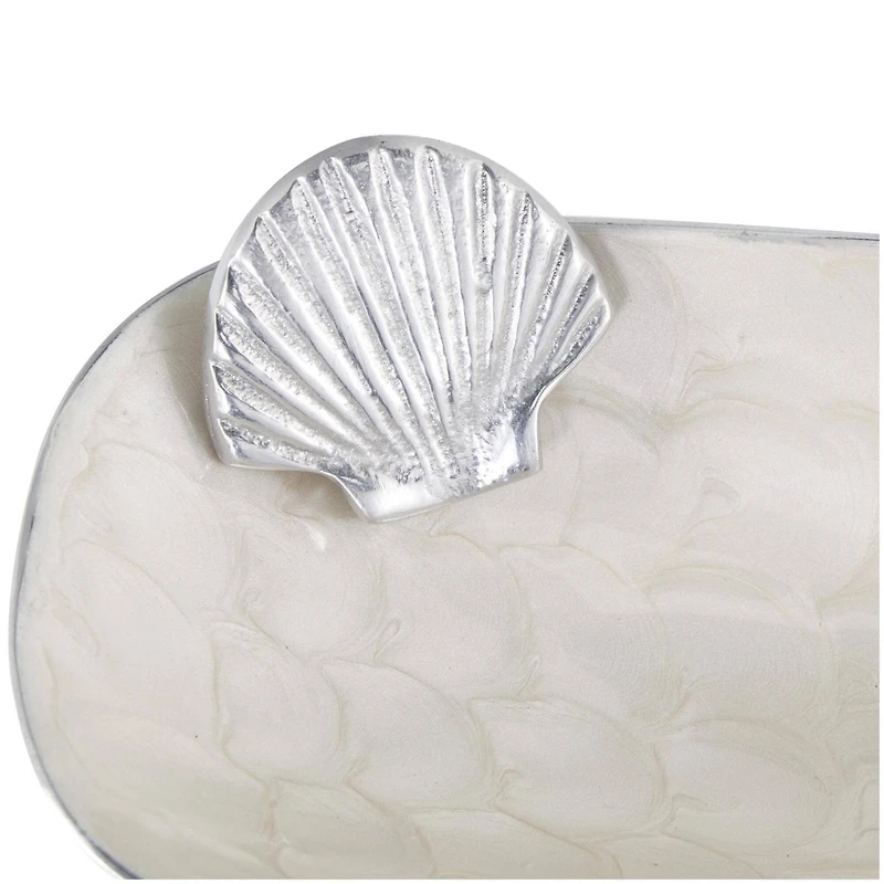 White Sea Life Metal Decorative Bowl Set