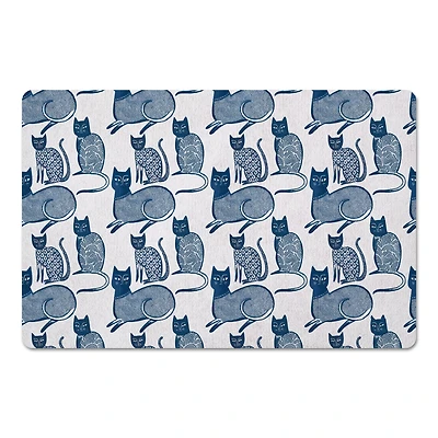 Blue Cat Pattern 27" x 18" Floor Mat