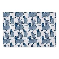 Blue Cat Pattern 27" x 18" Floor Mat