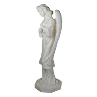 30" Ivory Angel with Arms Folded Outdoor Garden Statue