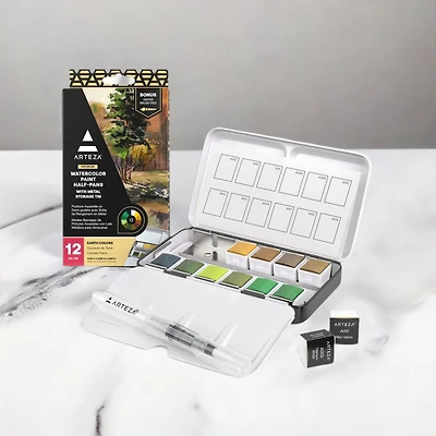 Arteza® Earth Colors Watercolor Half Pan Set