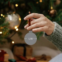 10ct. 1.75" Silver Shiny and Matte Glass Ball Christmas Ornaments