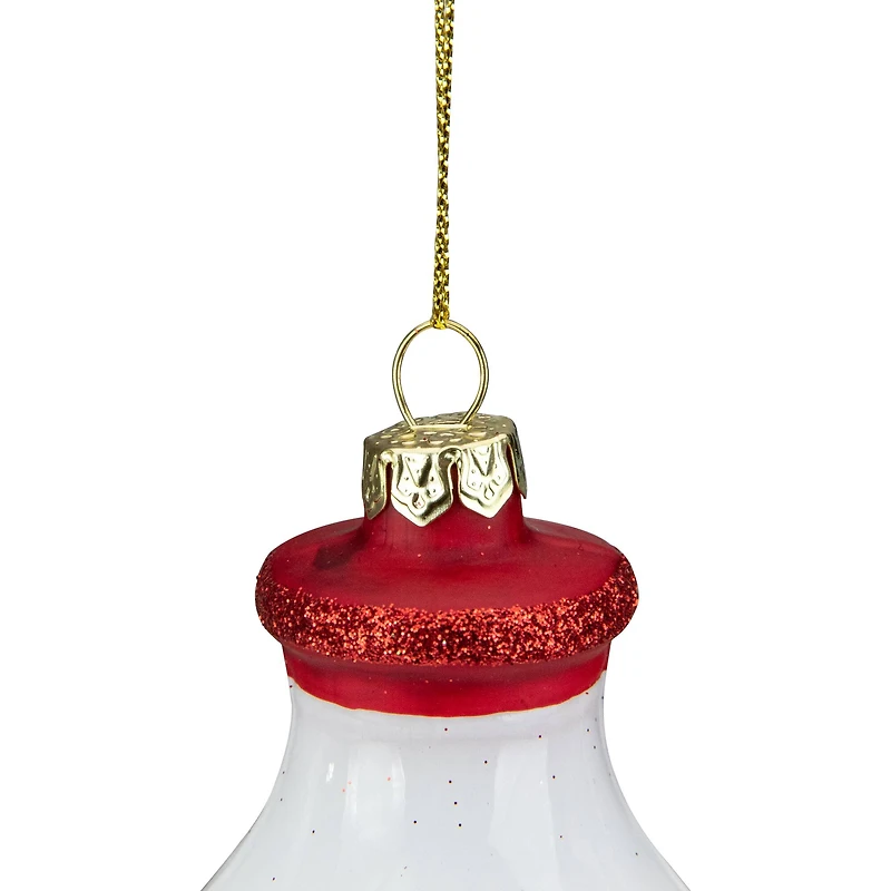 4.5" Farm Fresh Milk Glass Bottle Ornament