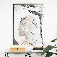 Abstract Woman's Profile Framed Canvas Wall Art