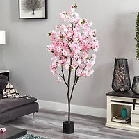 6ft. Potted Pink Cherry Blossom Artificial Tree