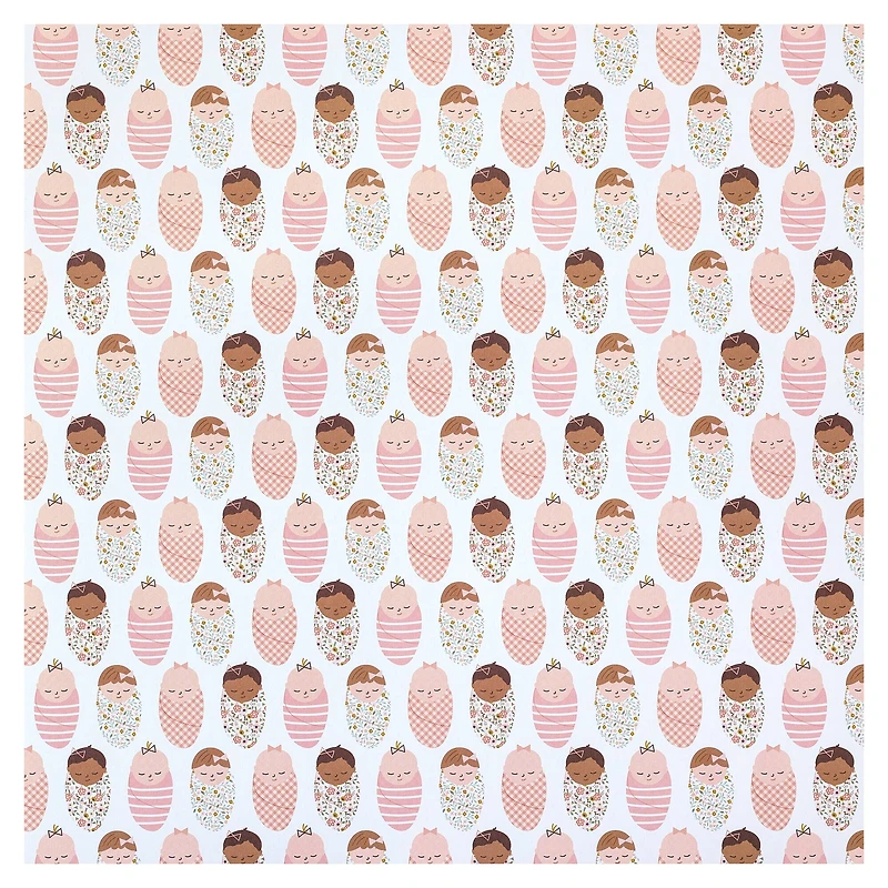 Baby Girl Double-Sided Cardstock Paper by Recollections™, 12" x 12"