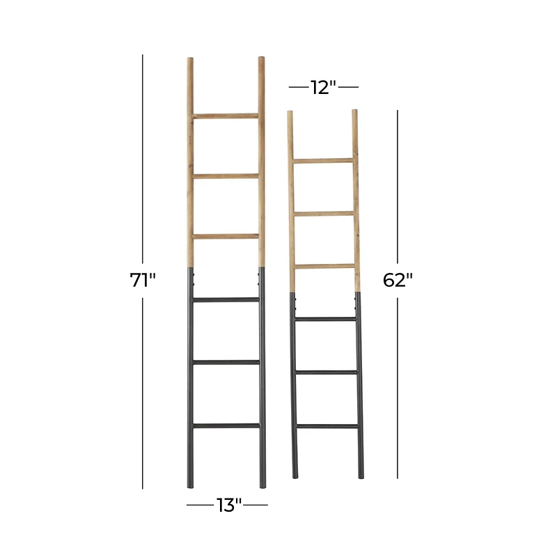 Brown Metal Industrial Ladder Set