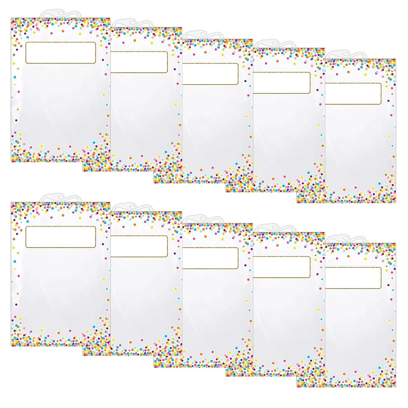 Ashley Productions Hanging Confetti Pattern Storage/Book Bag, 2 Packs of 5