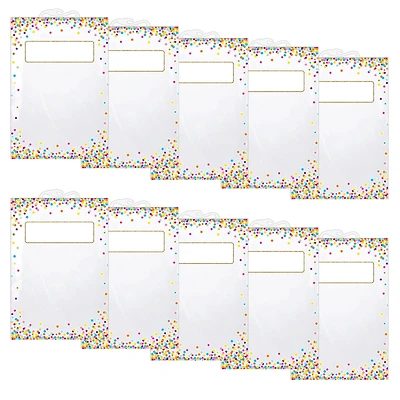 Ashley Productions Hanging Confetti Pattern Storage/Book Bag, 2 Packs of 5