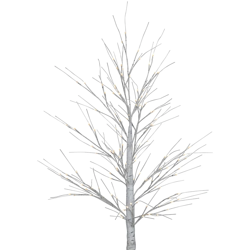 4ft. Pre-Lit White Birch Twig Artificial Christmas Tree, Warm White LED Lights