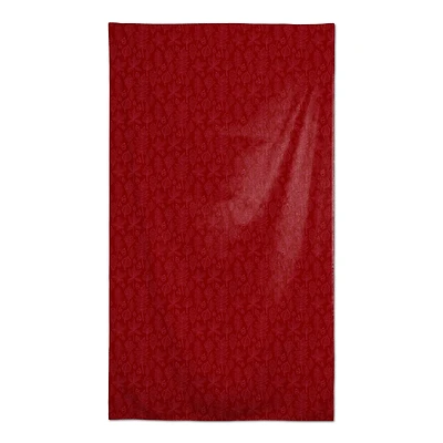 102" Autumn Pattern Leaves On Red Tablecloth