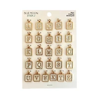 Blue Moon Studio™ Square Gold-Colored Alphabet Charm Set