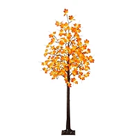 6ft. Pre-Lit Minimalist Autumn Maple Artificial Fall Tree with 120 Warm White LED Lights