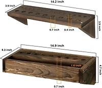 NEX™ Rustic Brown Solid Wood Tool Storage Box Organizer Set