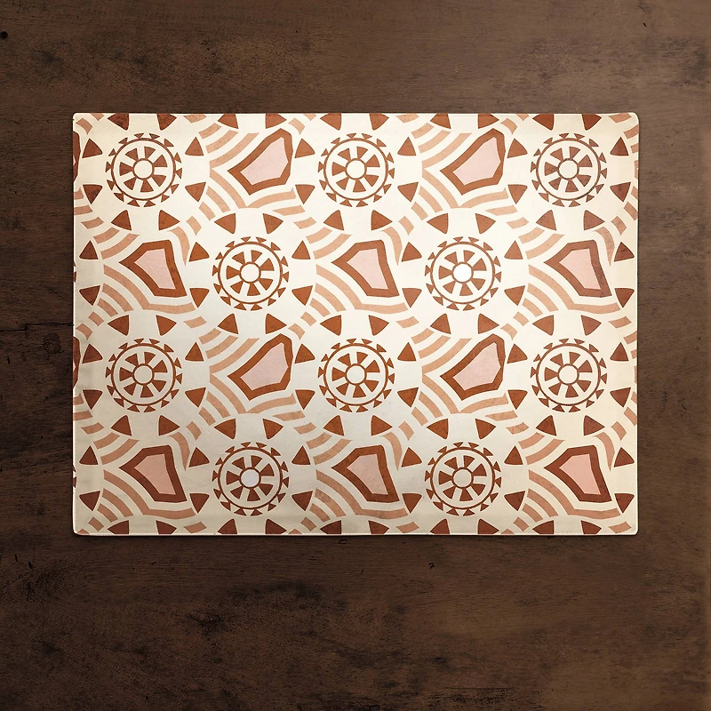 Earthtone Medallion 18" x 14" Cotton Twill Placemat