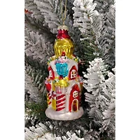 Wizardi 11.81" Gingerbread House Christmas Glass Ornament