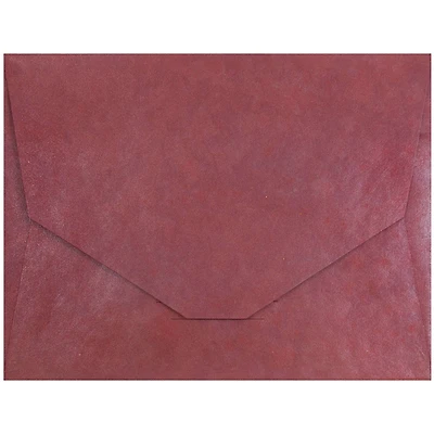 JAM Paper 10" x 13" Red Handmade Booklet Envelopes, 100ct.