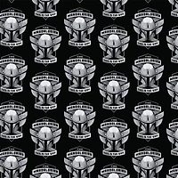 The Mandalorian Mando Helmet Badge Precut Cotton Fabric