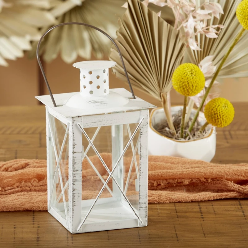 Kate Aspen® Medium Luminous White Lantern Tea Light Holder