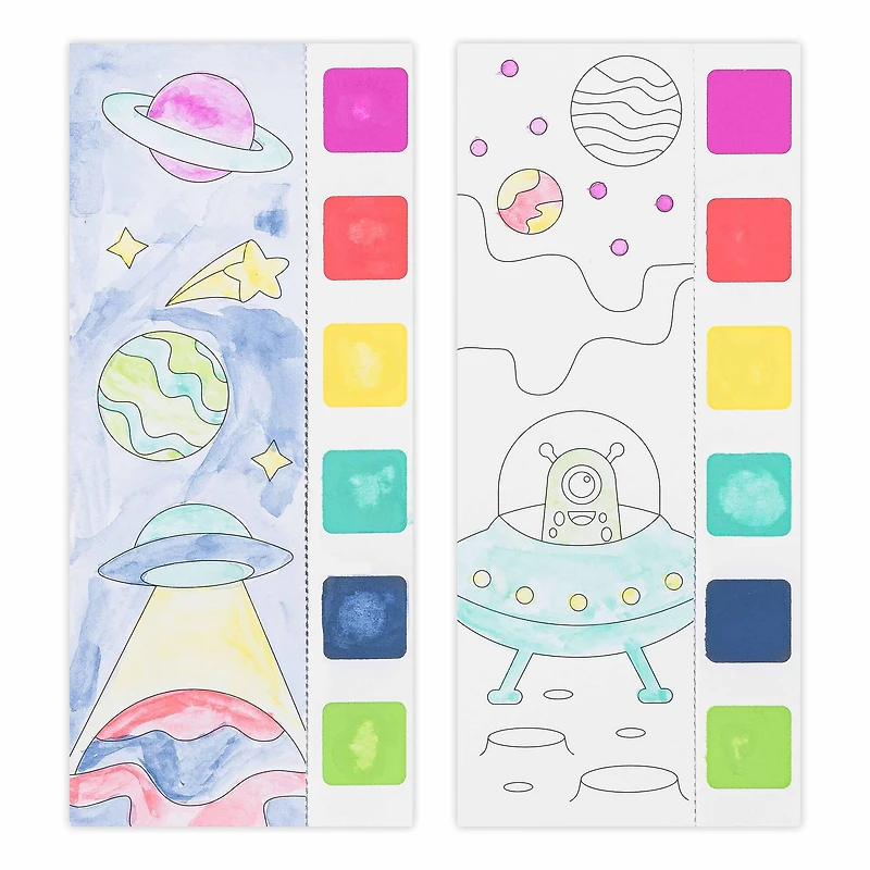 Little Yellow Bicycle® Outer Space Watercolor Bookmarks Kit