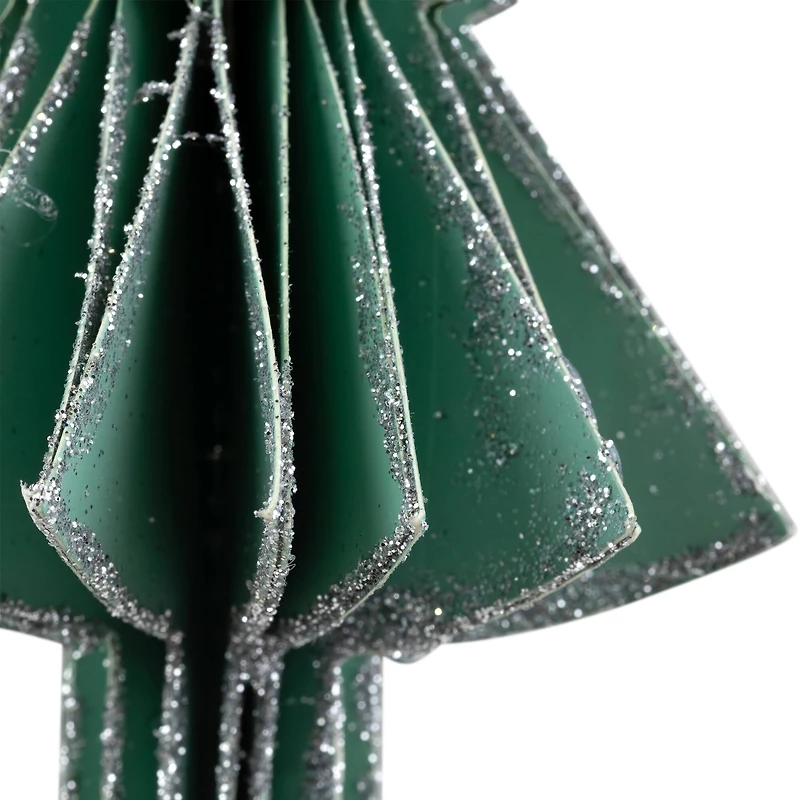 6" Glittered Green Christmas Tree Ornament