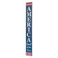 Glitzhome® 60" Wooden Patriotic America Porch Sign