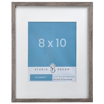 Narrow Belmont Frame with Mat by Studio Décor