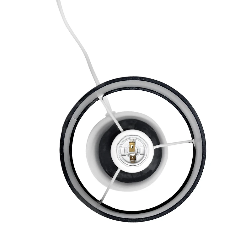 Simple Designs 10" Thimble Base Ceramic Table Lamp