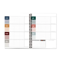 TF Publishing Medium Moody Blue Boho Undated Weekly Monthly Spiral Planner