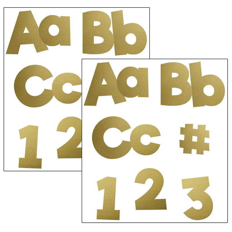 Carson Dellosa Education® Sparkle + Shine Gold Foil EZ Letters, 2 Packs of 219
