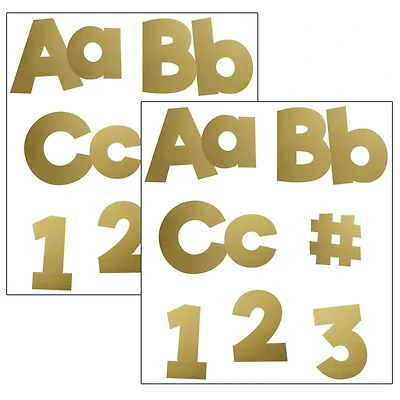 Carson Dellosa Education® Sparkle + Shine Gold Foil EZ Letters, 2 Packs of 219
