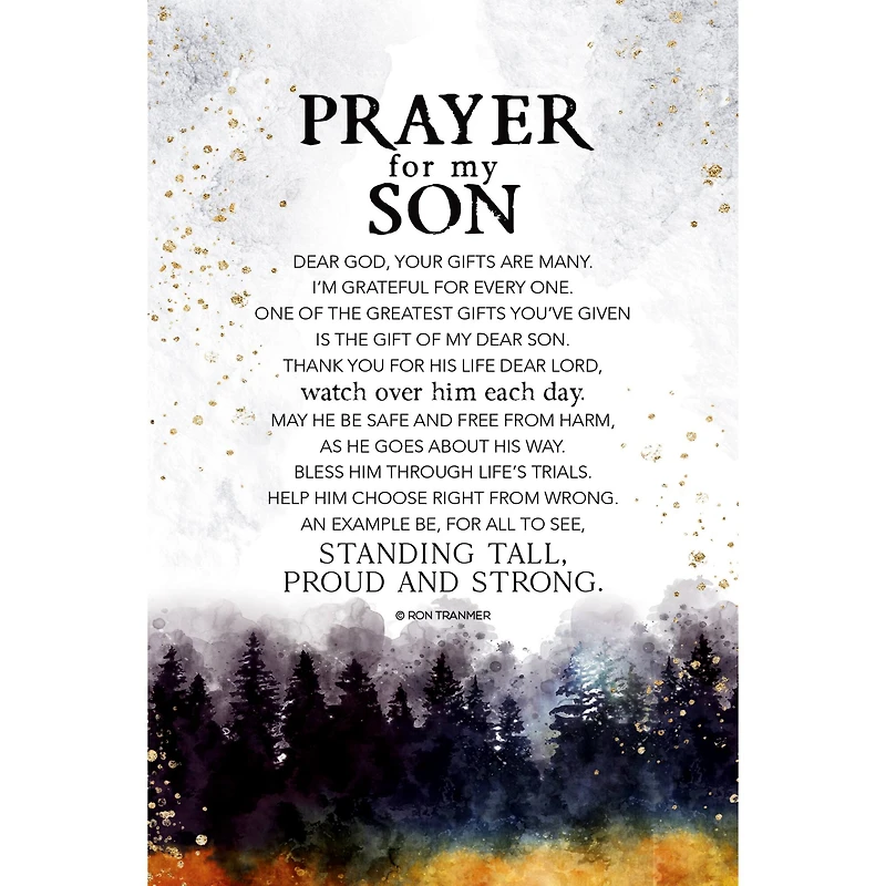 Prayer for my Son Plaque