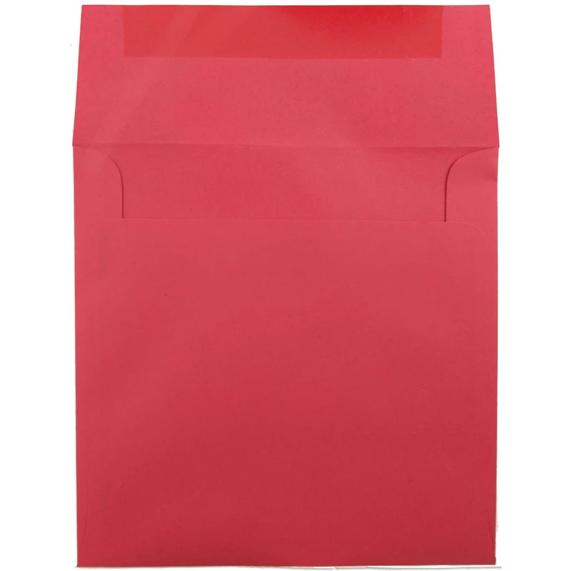 JAM Paper 8.5" x 8.5" Red Square Colored Invitation Envelopes, 25ct.