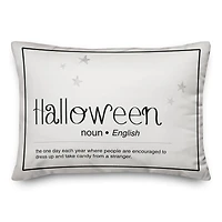 Halloween Definition 14" x 20" Throw Pillow