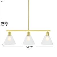 Hello Honey® Brushed Gold Modern Linear Ceiling Light