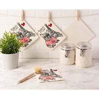 DII® Dog In Paris Swedish Dishcloth, 3ct.