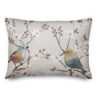 Bird On Branches 20" x 14" Throw Pillow