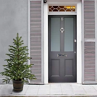 4 ft. Pre-Lit Feel Real® Norwegian Spruce Artificial Christmas Entrance Tree, Clear Lights