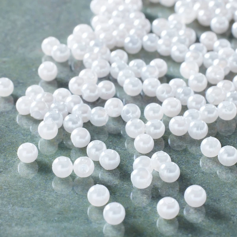 White Round Pearl Beads by Bead Landing