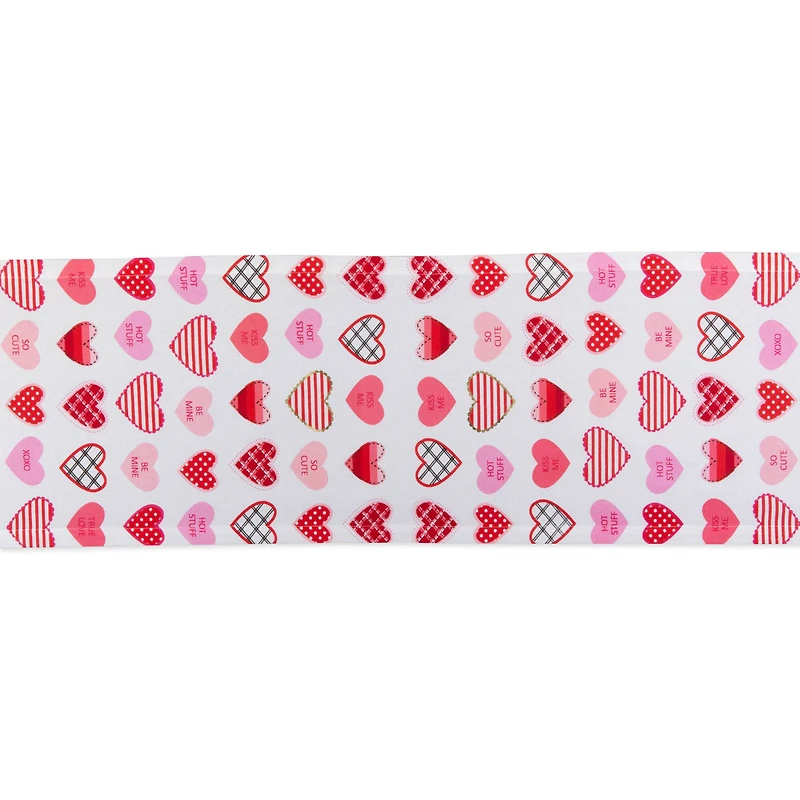DII® 72" Sweet Hearts Print Table Runner