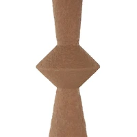 26.5" Brown Art Deco Fluted Metal Vase