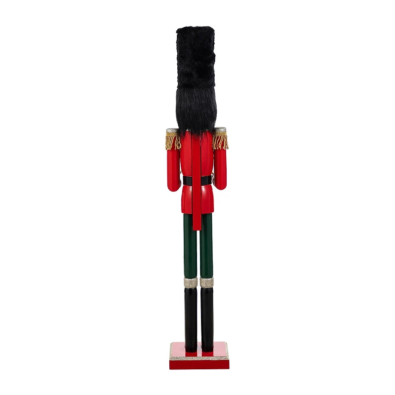 Glitzhome® 36.5"H Wooden Christmas African American Soldier Nutcracker