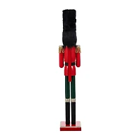 Glitzhome® 36.5"H Wooden Christmas African American Soldier Nutcracker