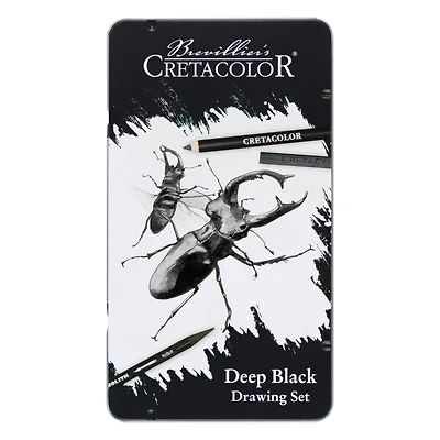 Cretacolor Deep Black 10 Piece Drawing Set